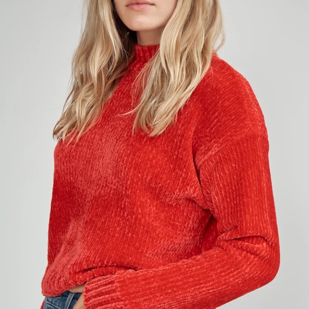 Sanctuary Chenille Mock Neck Sweater